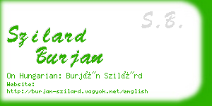 szilard burjan business card